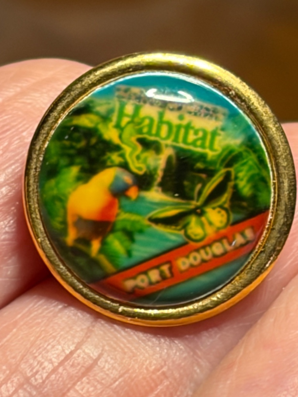 Vintage Habitat Port Douglas Australia Rainforest Souvenir Lapel Pin